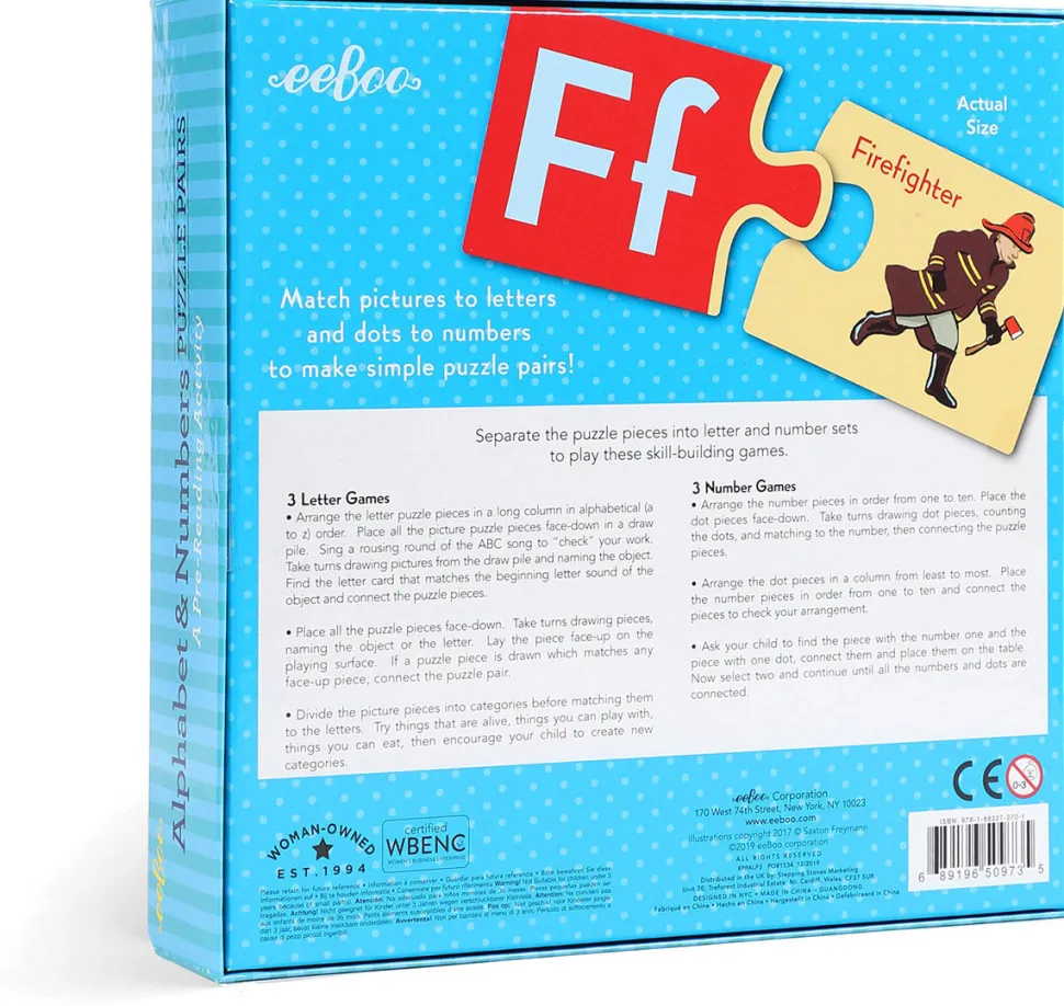 eeBoo Puzzle Pairs - Alphabet & Numbers