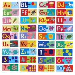 eeBoo Puzzle Pairs - Alphabet & Numbers