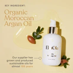 EllaOla Organic Baby Massage Oil, Fragrance Free
