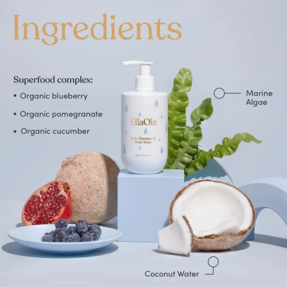 EllaOla Superfood Baby Shampoo & Body Wash