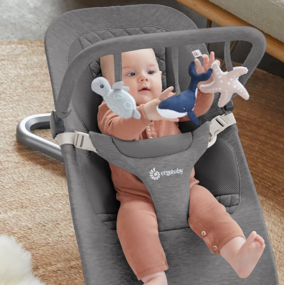 Ergobaby Evolve Bouncer Toy Bar - Ocean Wonders Charcoal Grey