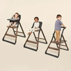Ergobaby Evolve High Chair + Kitchen Tower Bundle - Dark Wood