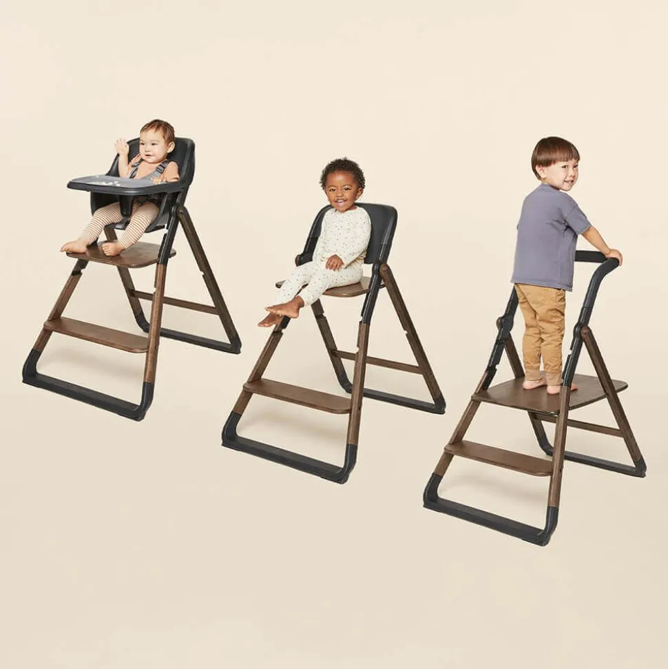 Ergobaby Evolve High Chair + Kitchen Tower Bundle - Dark Wood