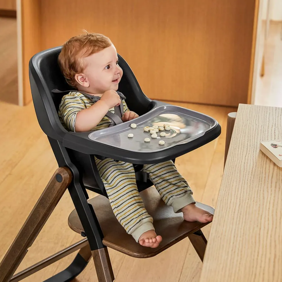 Ergobaby Evolve High Chair + Kitchen Tower Bundle - Dark Wood