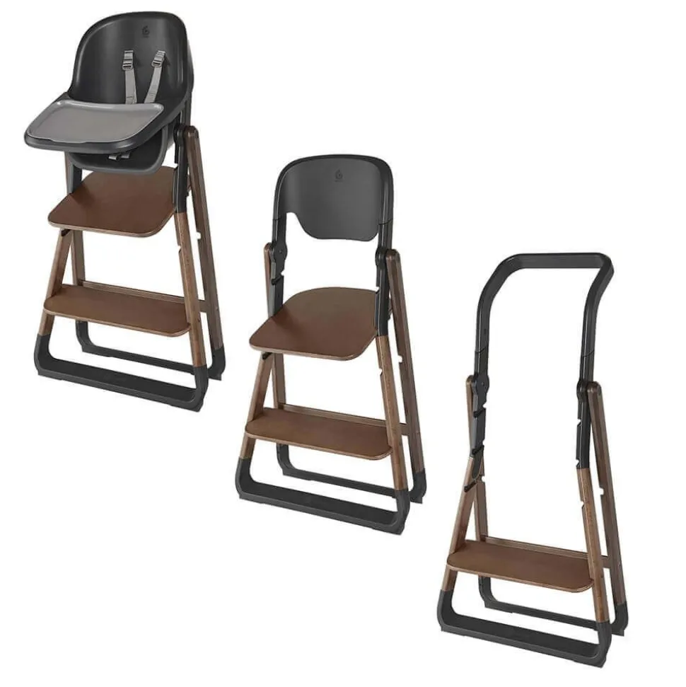 Ergobaby Evolve High Chair + Kitchen Tower Bundle - Dark Wood