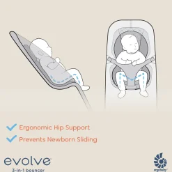 Ergobaby 3-in-1 Evolve Bouncer - Light Grey