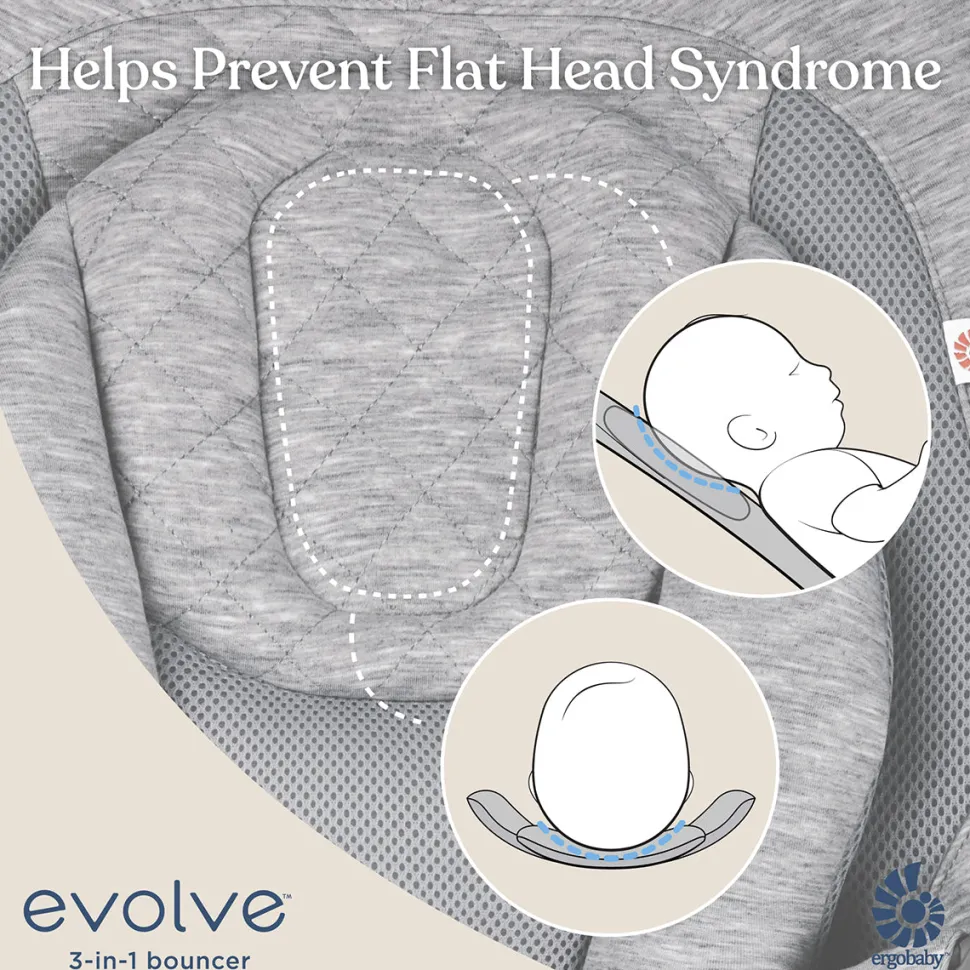 Ergobaby 3-in-1 Evolve Bouncer - Charcoal Grey