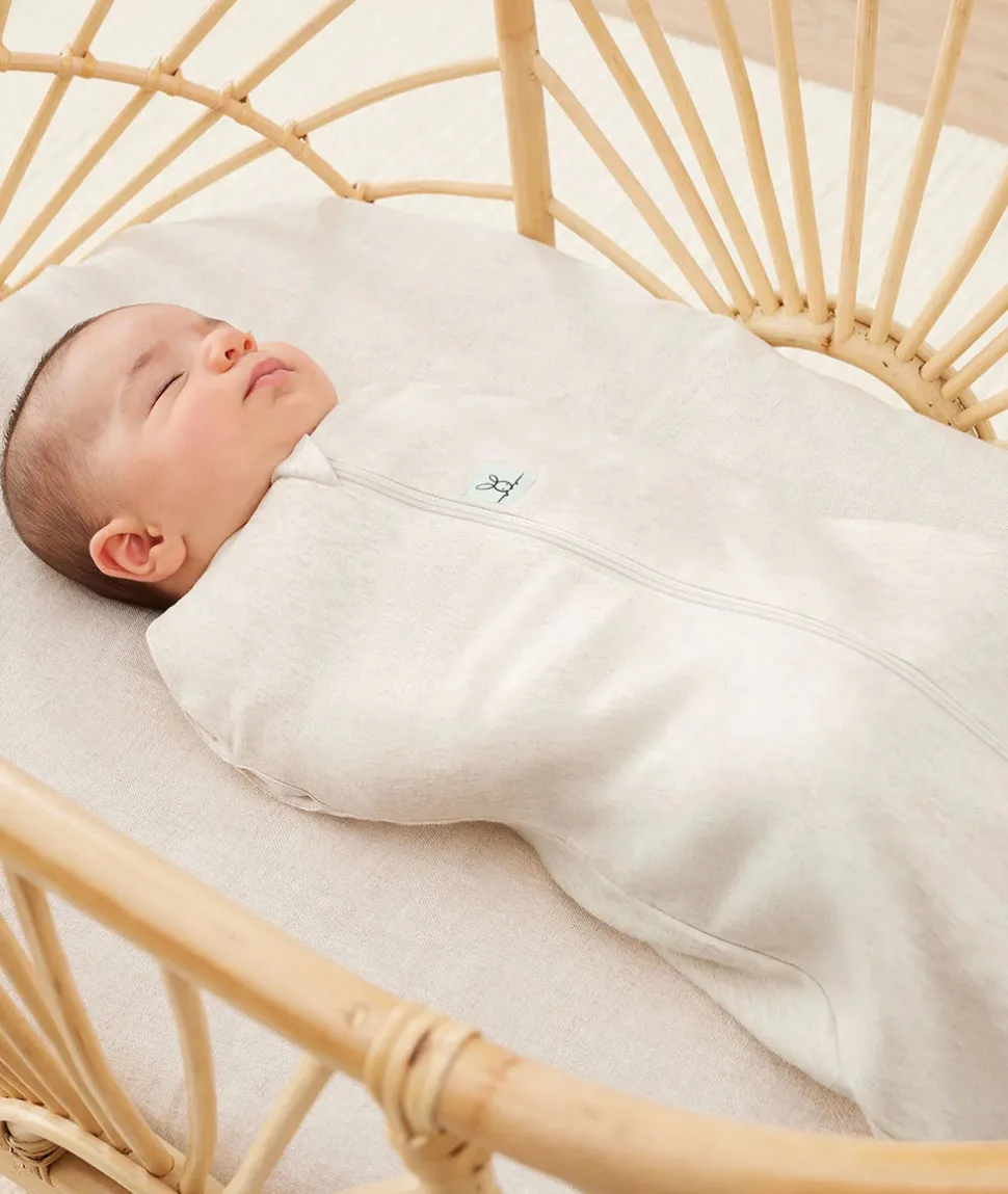 ergoPouch Cocoon Swaddle Sack 1.0 TOG - Oatmeal Marle, 6-12 Months