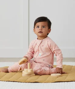 ergoPouch Layers Long Sleeve Romper 1.0 TOG - Daisies, 0-3 Months