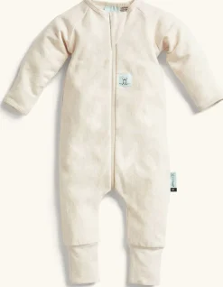 ergoPouch Layers Long Sleeve Romper 1.0 TOG - Oatmeal Marle, 3-6 Months