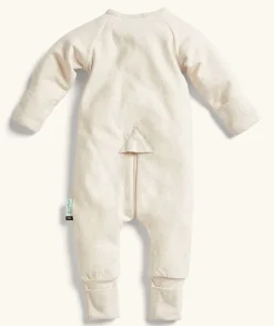 ergoPouch Layers Long Sleeve Romper 1.0 TOG - Oatmeal Marle, 3-6 Months