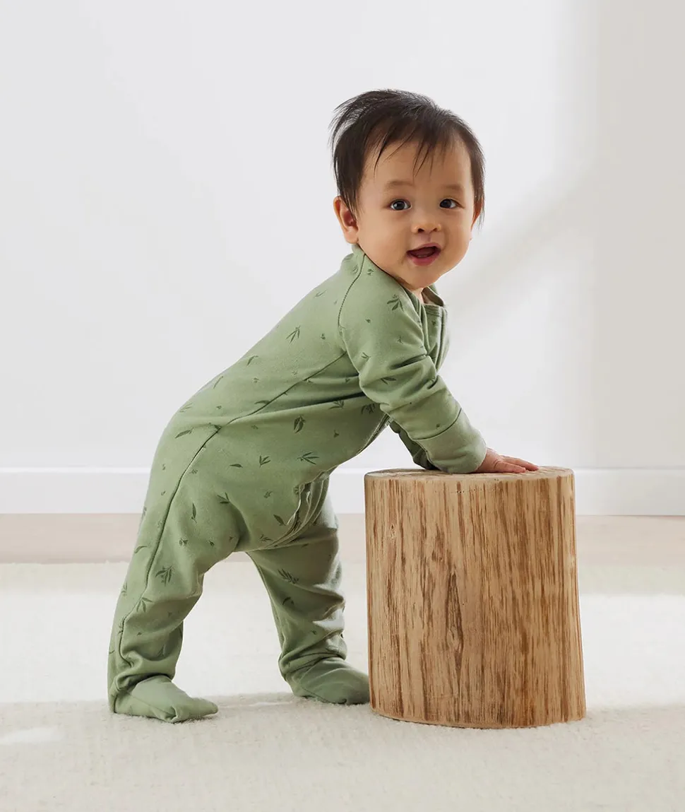 ergoPouch Layers Long Sleeve Romper 1.0 TOG - Willow, 0-3 Months