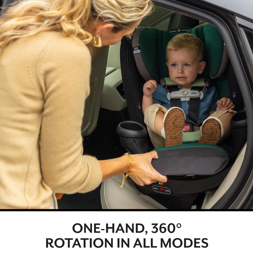 Evenflo GOLD Revolve360 Extend All-in-One Rotational Convertible Car Seat with SensorSafe - Onyx