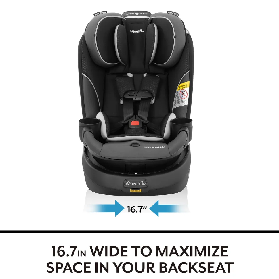 Evenflo GOLD Revolve360 Slim 2-in-1 Rotational Convertible Car Seat with SensorSafe - Pearl