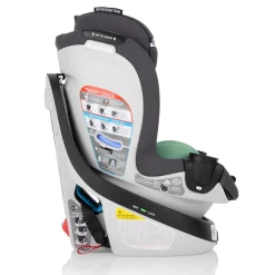 Evenflo GOLD SensorSafe Revolve 360 Slim 2-in-1 Rotational Convertible Car Seat with Green & Gentle Fabric - Peridot Green