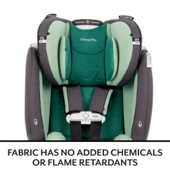 Evenflo GOLD SensorSafe Revolve 360 Slim 2-in-1 Rotational Convertible Car Seat with Green & Gentle Fabric - Peridot Green