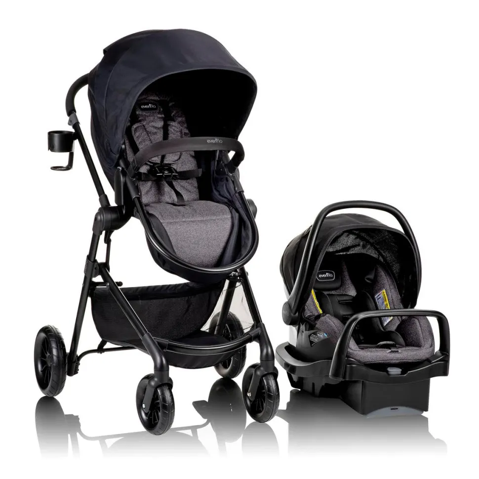 Evenflo Pivot Modular Travel System with LiteMax Infant Car Seat - Casual Gray