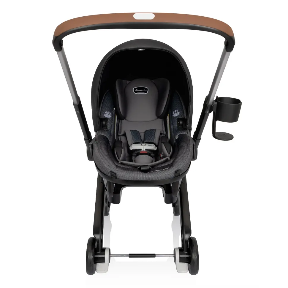 Evenflo Shyft DualRide Infant Car Seat Stroller Combo with Carryall Storage - Boone Gray
