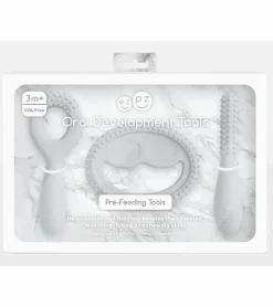 EZPZ Infant Bundle - First Foods Set + Oral Development Tools - Pewter