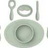EZPZ Infant Bundle - First Foods Set + Oral Development Tools - Sage