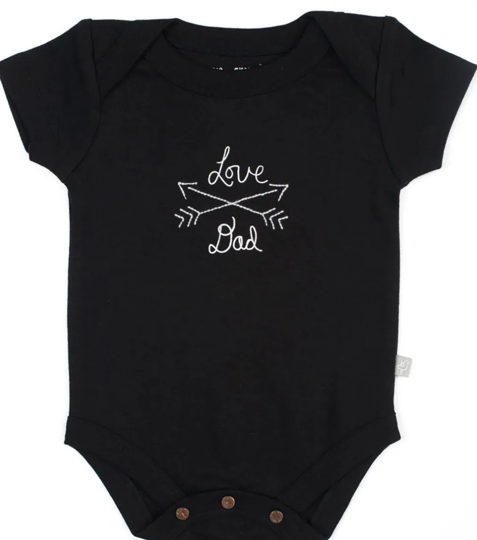 Finn+Emma Lap Shoulder Bodysuit, 6-9m - Black