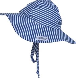 Flap Happy UPF50+ Floppy Sun Hat, Small (3-6m) - Navy Preppy Stripe