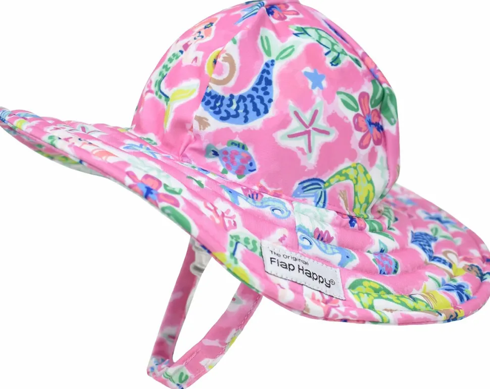 Flap Happy UPF50+ Summer Splash Swim Hat, X-Large (2+ years) - Mystic Mermaids