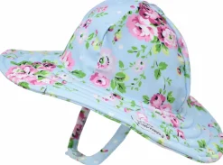 Flap Happy UPF50+ Summer Splash Swim Hat, X-Large (2+ years) - Blue Country Floral