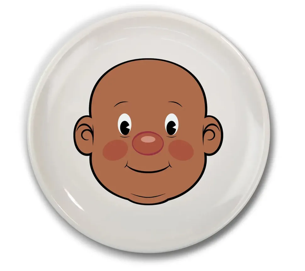 Fred & Friends Food Face Plate - Mr. Food - Brown
