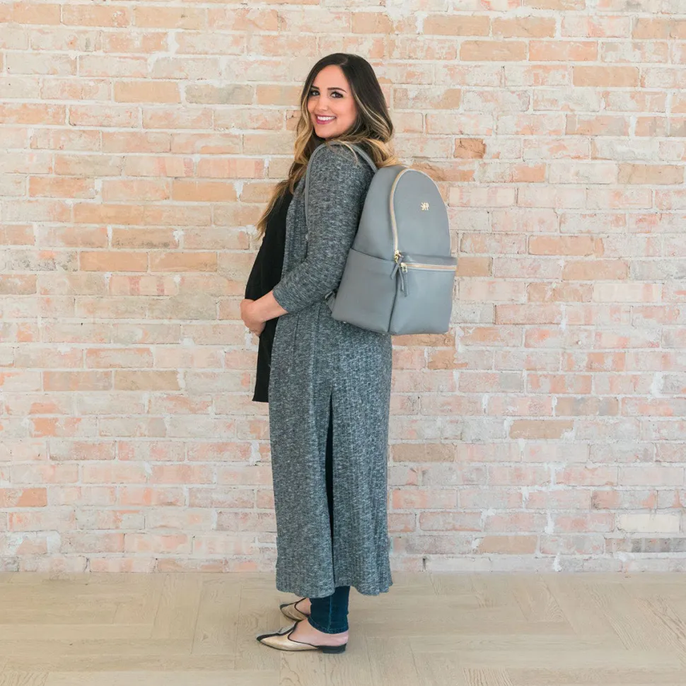 Freshly Picked Classic City Pack II Backpack Diaper Bag - Stone