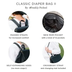Freshly Picked Classic Diaper Bag II - Sage