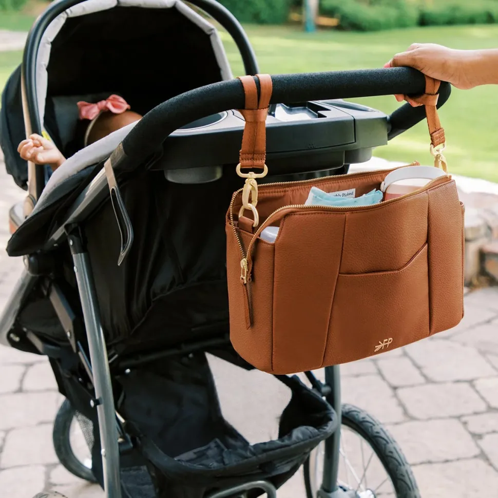 Freshly Picked Classic Stroller Caddy - Cognac