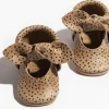 Freshly Picked Knotted Bow Moccasins Mini Sole V2, Size 3 - Almond Speckles