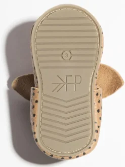 Freshly Picked Knotted Bow Moccasins Mini Sole V2, Size 3 - Almond Speckles