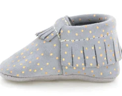 Freshly Picked Moccasins, Size 2 - Gray Confetti