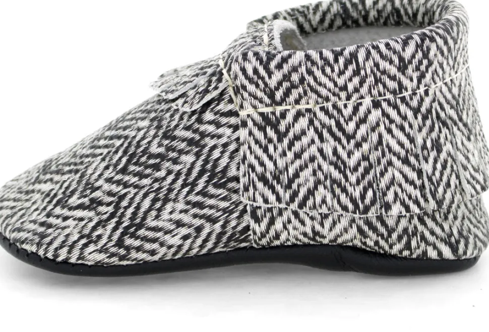 Freshly Picked Moccasins, Size 3 - Herringbone