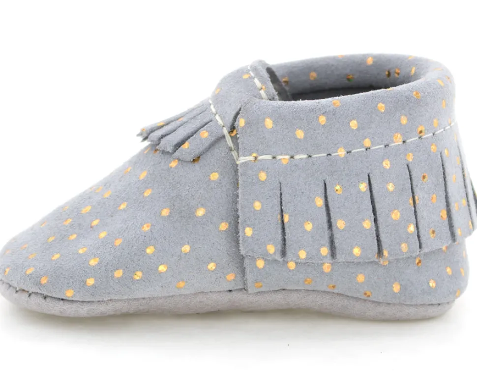 Freshly Picked Moccasins, Size 3 - Gray Confetti