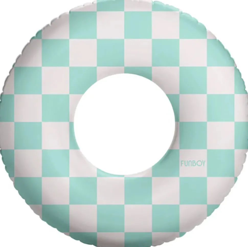 FUNBOY 30" Checkered Kids Tube Float - Blue