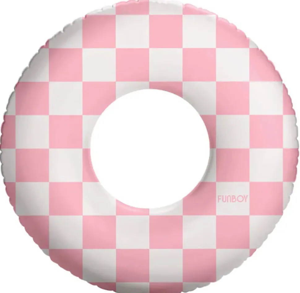 FUNBOY 30" Checkered Kids Tube Float - Pink