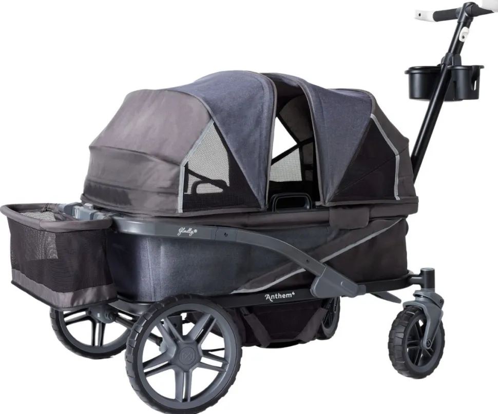 Gladly Family OPEN BOX Anthem4 ICS All-Terrain (4 Seater) Stroller Wagon - Graphite