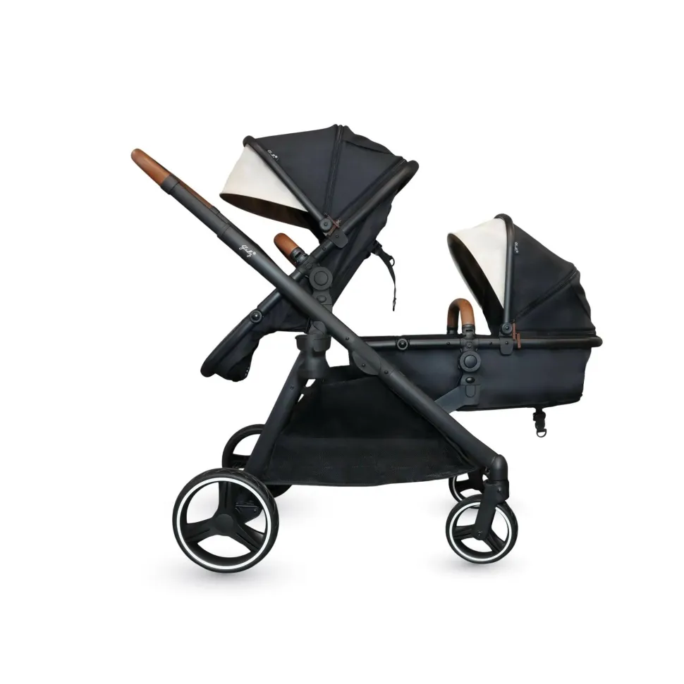 Gladly Family Piper Stroller Second Seat: 2-in-1 Toddler Seat + Bassinet - Aloe