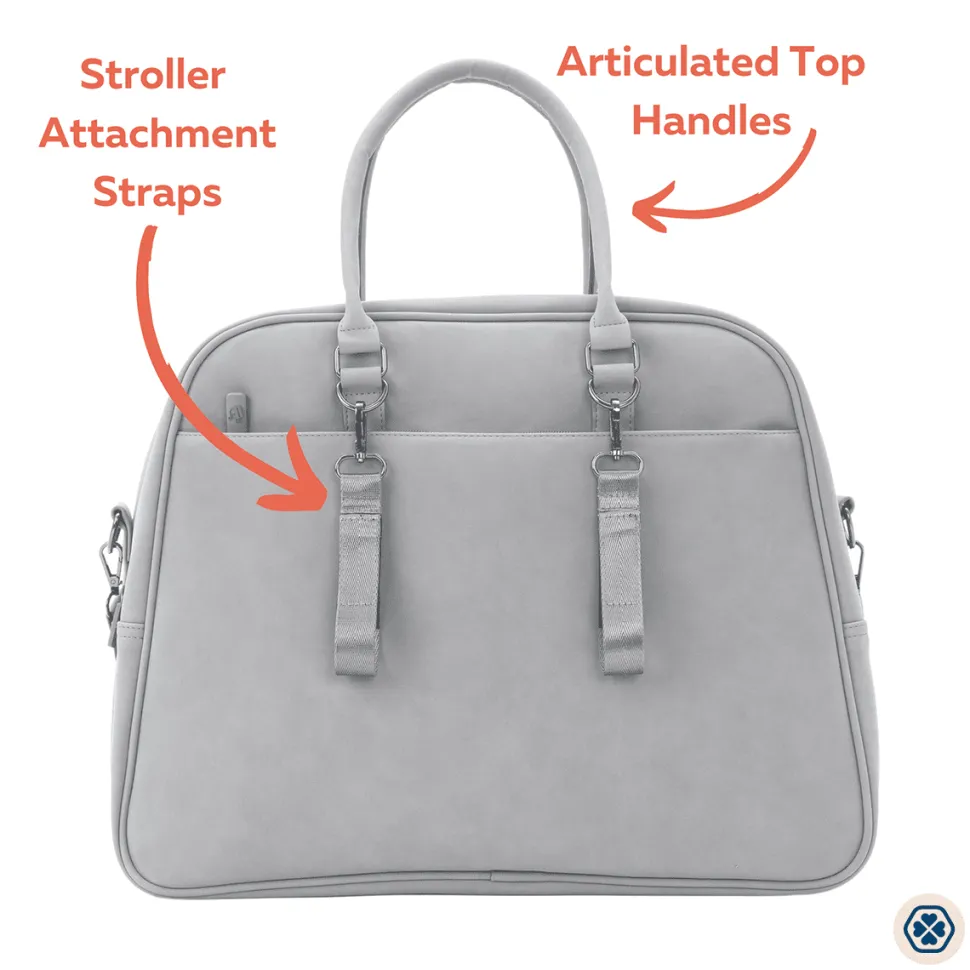 Gladly Family Pod Diaper Bag Changing Station + Travel Cot - Whisper Gray