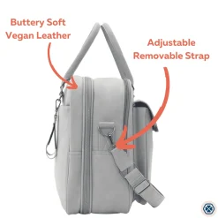 Gladly Family Pod Diaper Bag Changing Station + Travel Cot - Whisper Gray