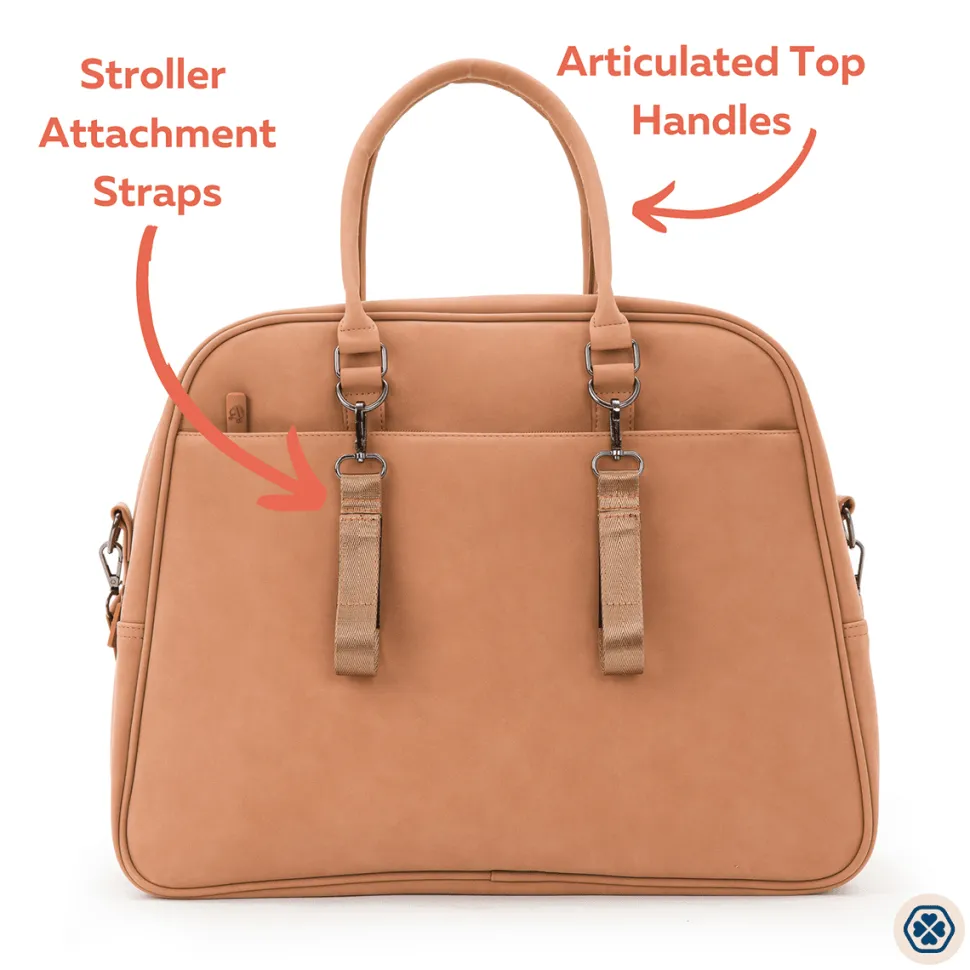 Gladly Family Pod Diaper Bag Changing Station + Travel Cot - Porcini Tan
