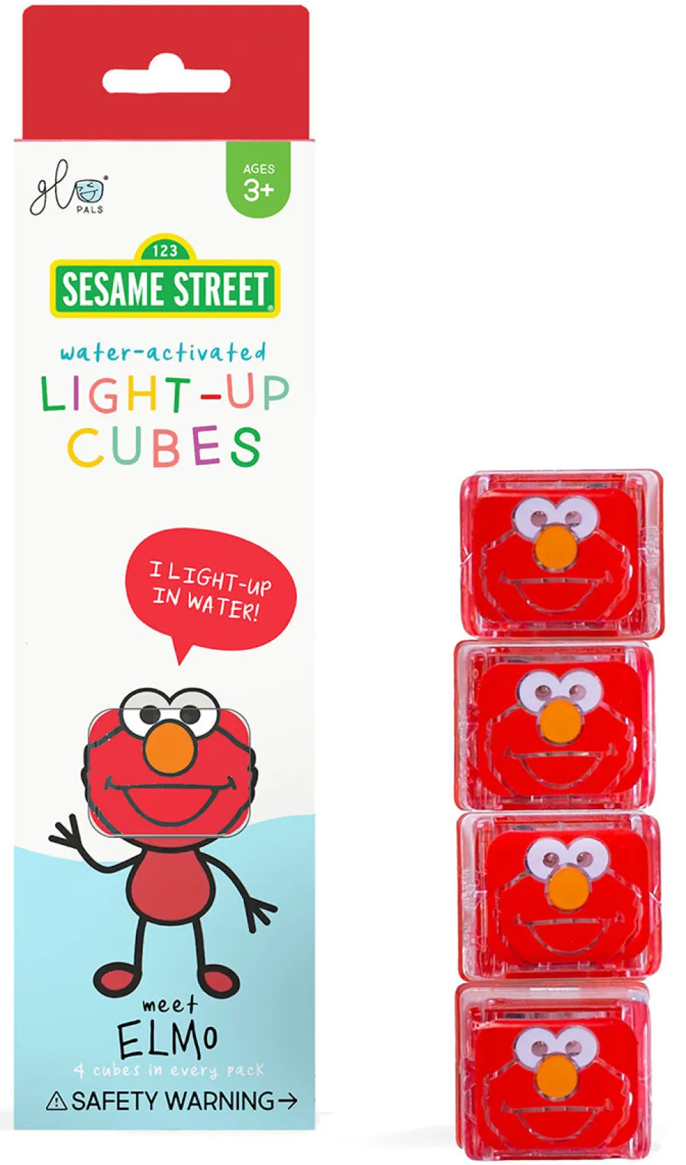 Glo Pals Light Up Cube Bath Toys - Elmo