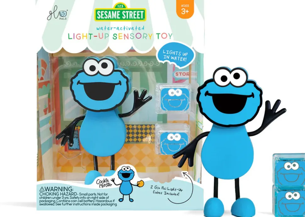 Glo Pals Light Up Sensory Bath Toy - Cookie Monster