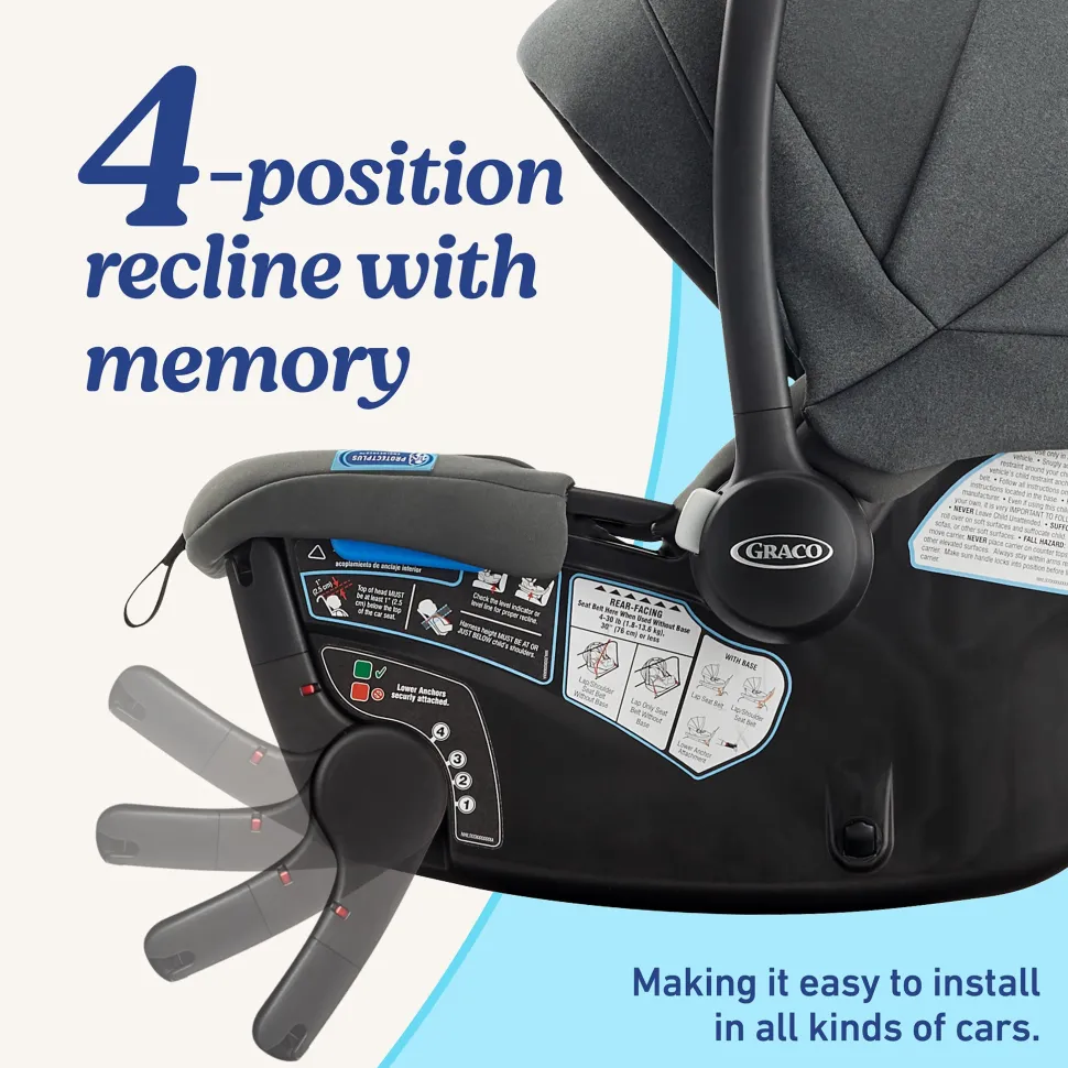 Graco GoMax Infant Car Seat with Insta-Install Rigid LATCH - Ace