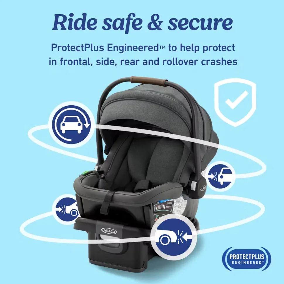 Graco GoMax Infant Car Seat with Insta-Install Rigid LATCH - Orchid Haze
