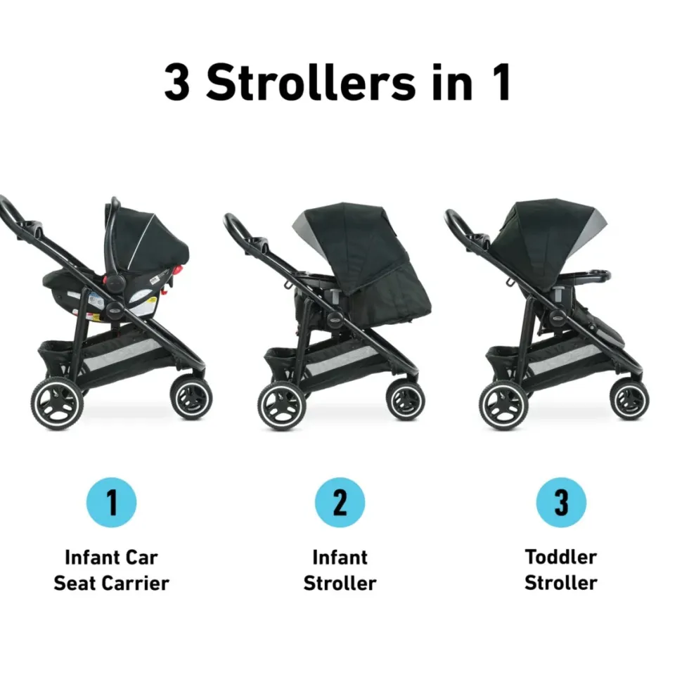 Graco Modes 3 Lite Platinum Travel System - Wit