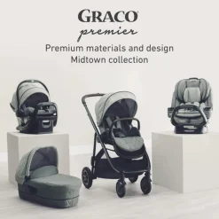 Graco Premier 4Ever DLX Extend2Fit SnugLock 4-in-1 Car Seat with Anti-Rebound Bar - Midtown